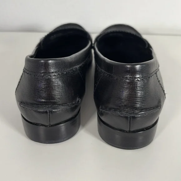 Tory Burch Black Leather Perry Penny Loafer Low Heel Flats 10
